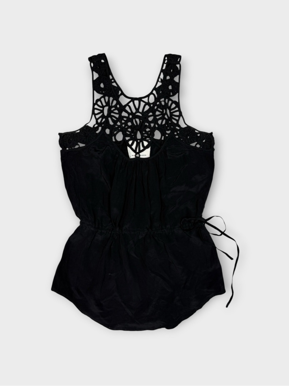 Madison Marcus 100% silk Black Lace Top